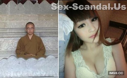 Monk soliciting sex from a young model Suxia 苏夏