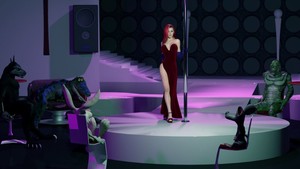 Dizzydills - Jessica Rabbit get it in all holes into a threesome hard way (Pages - 92, Size - 102 Mb)