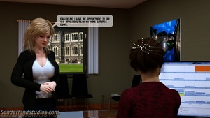 Dickgirl boss in Office by Senderland Studios