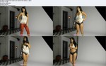 Singaporean model Joan naked in the studio