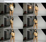 Singaporean model Joan naked in the studio
