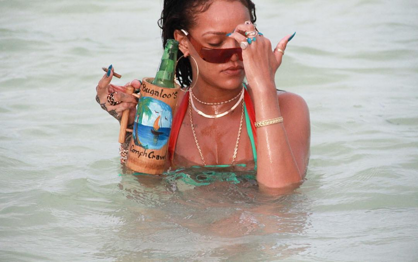 Rihanna in see through top, sexy bikini in Barbados HQ Instagram photos 14.jpg