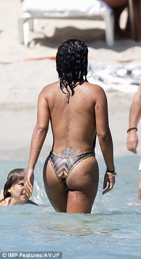 Christina Milian nip slip in tight swimsuit on the beach in Ibiza MixQ 4.jpg
