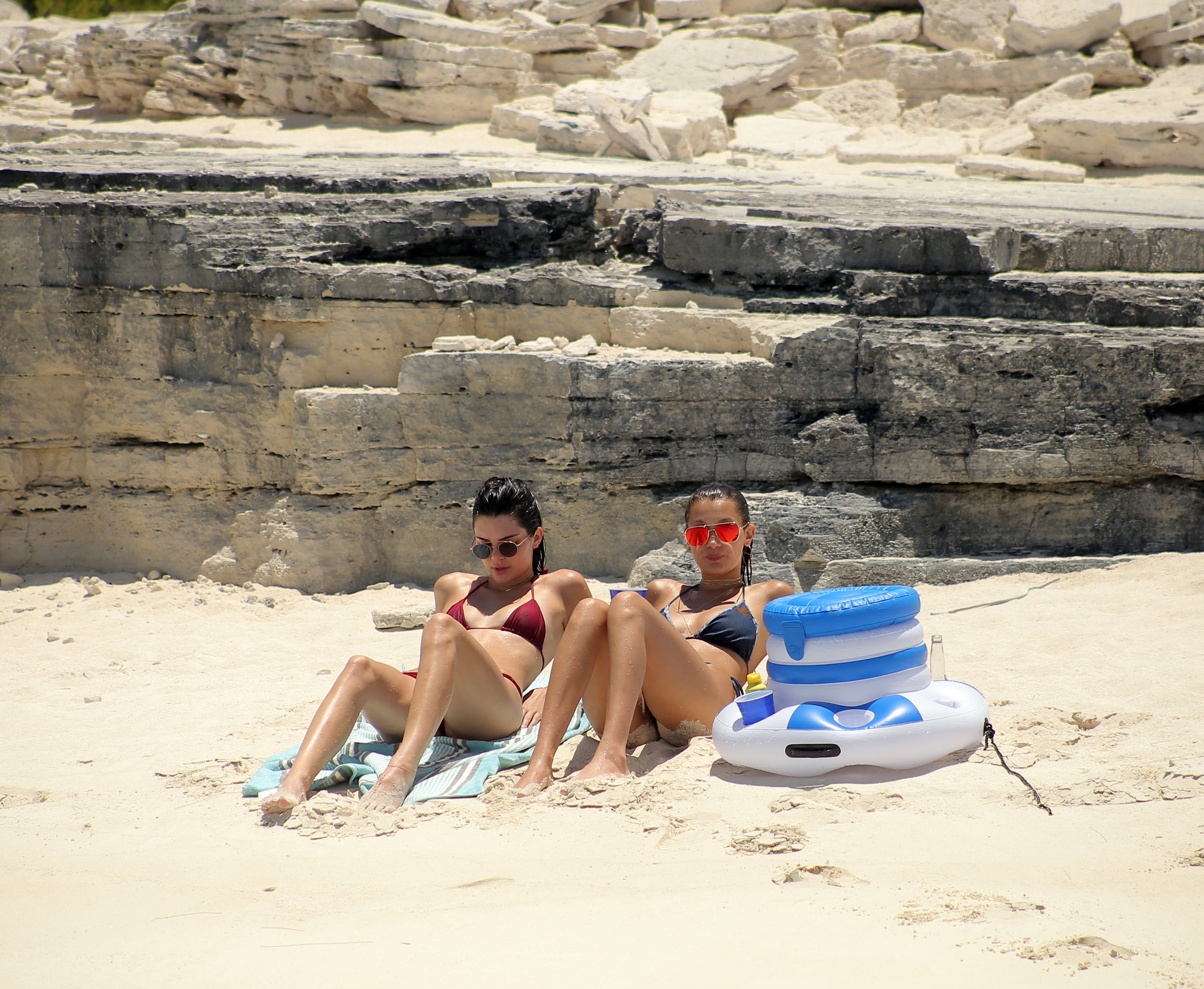 Kendall Jenner, Bella Hadid sexy bikini candids on the beach in Turks and Caicos 36x HQ photos 35.jpg