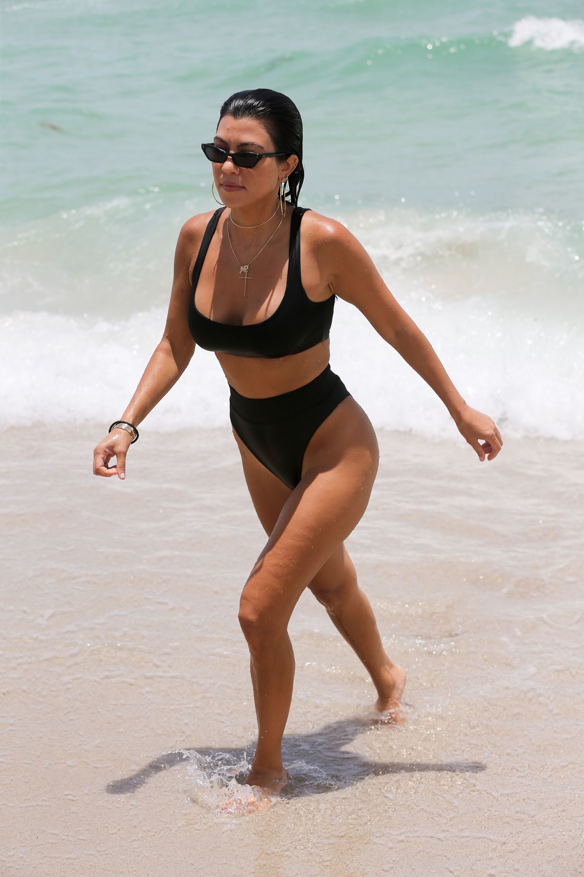 Kourtney Kardashian with Hailey Baldwin sexy bikinis at Miami Beach 358x HQ photos 351.jpg