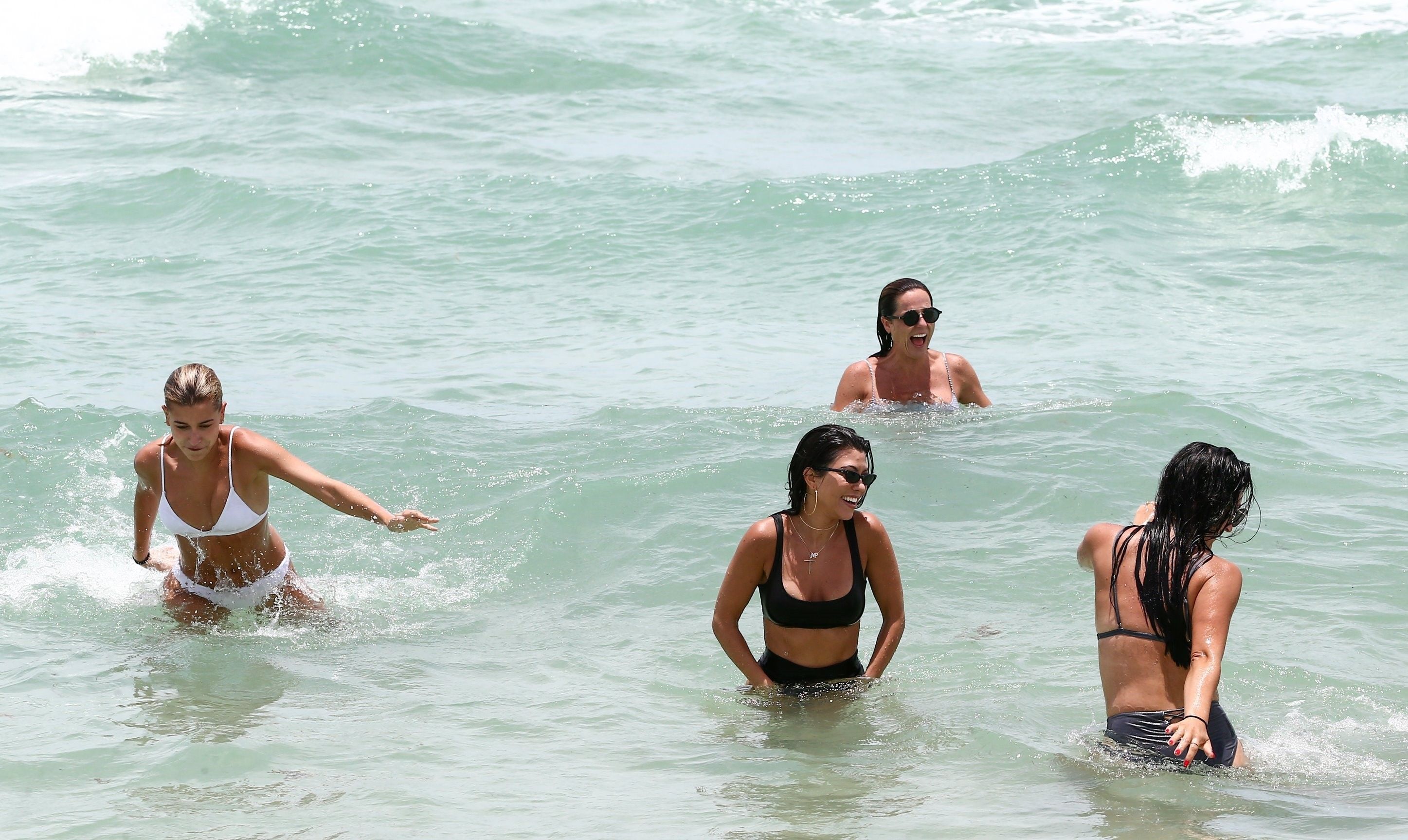 Kourtney Kardashian with Hailey Baldwin sexy bikinis at Miami Beach 358x HQ photos 298.jpg