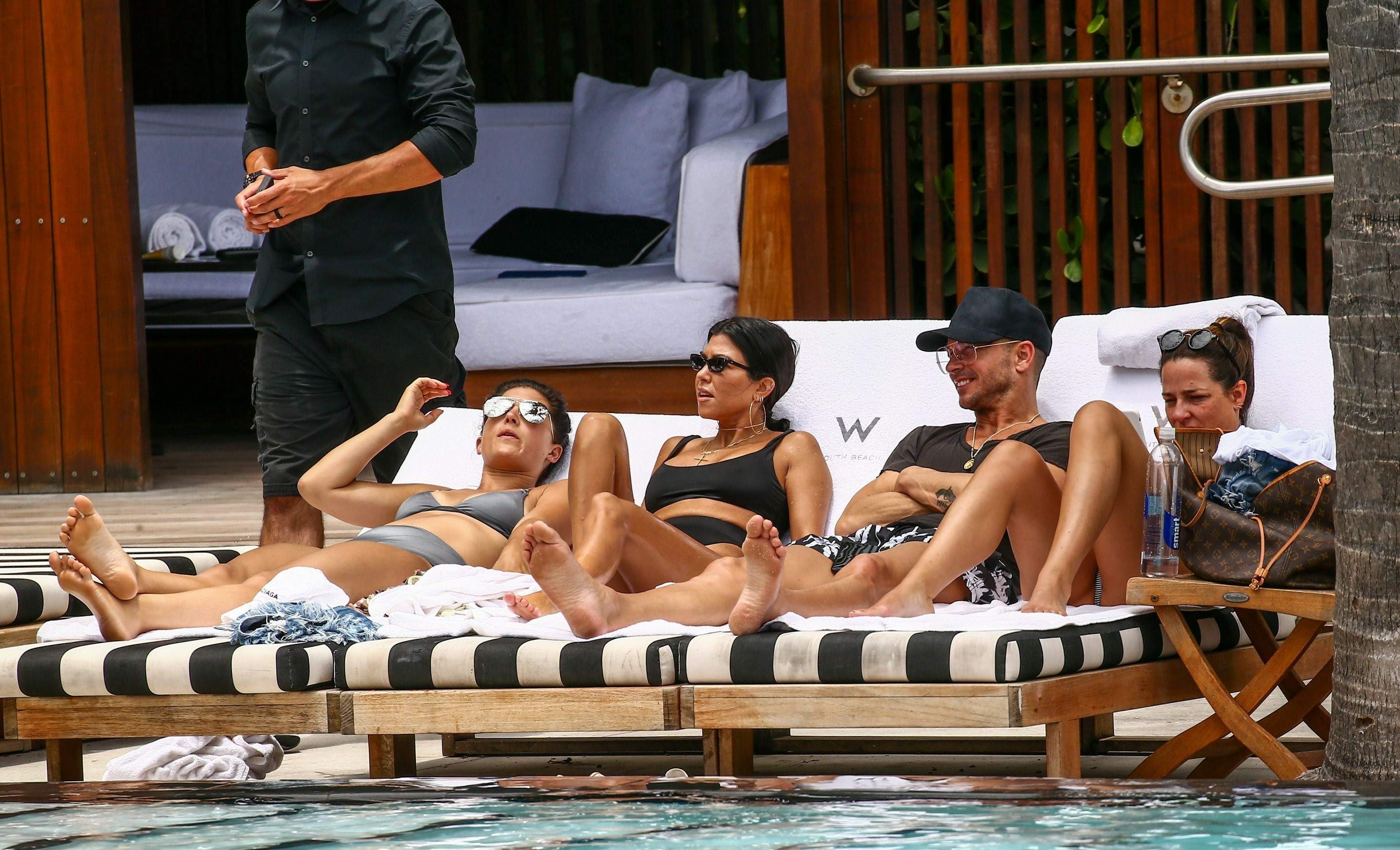 Kourtney Kardashian with Hailey Baldwin sexy bikinis at Miami Beach 358x HQ photos 117.jpg