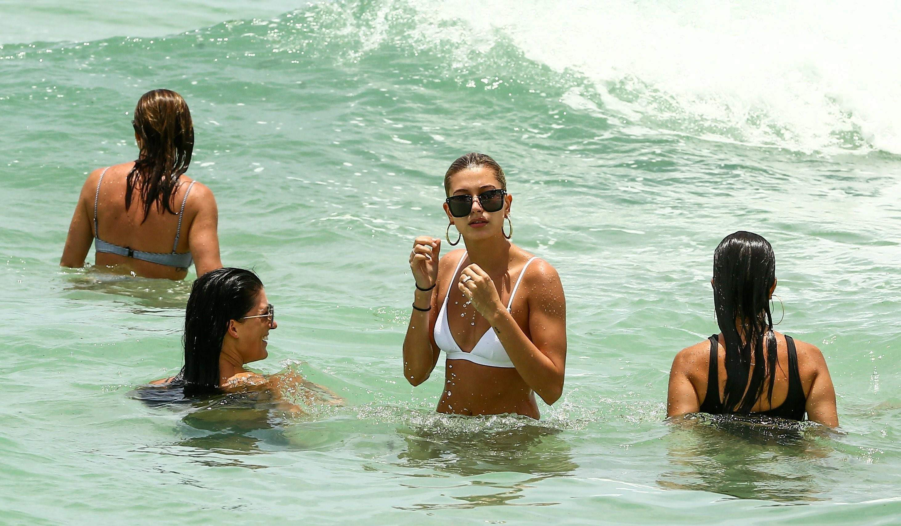 Kourtney Kardashian with Hailey Baldwin sexy bikinis at Miami Beach 358x HQ photos 171.jpg