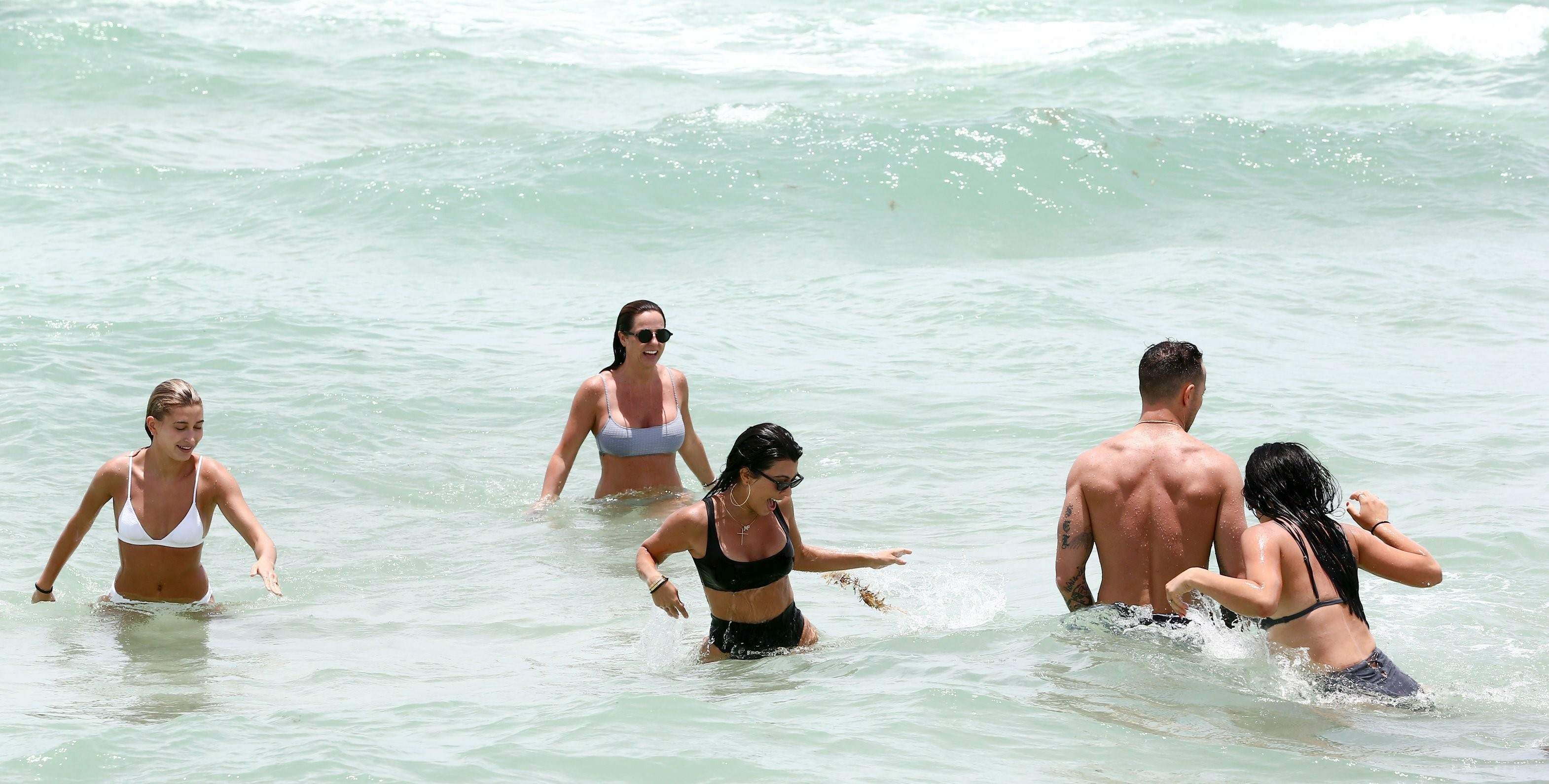 Kourtney Kardashian with Hailey Baldwin sexy bikinis at Miami Beach 358x HQ photos 193.jpg