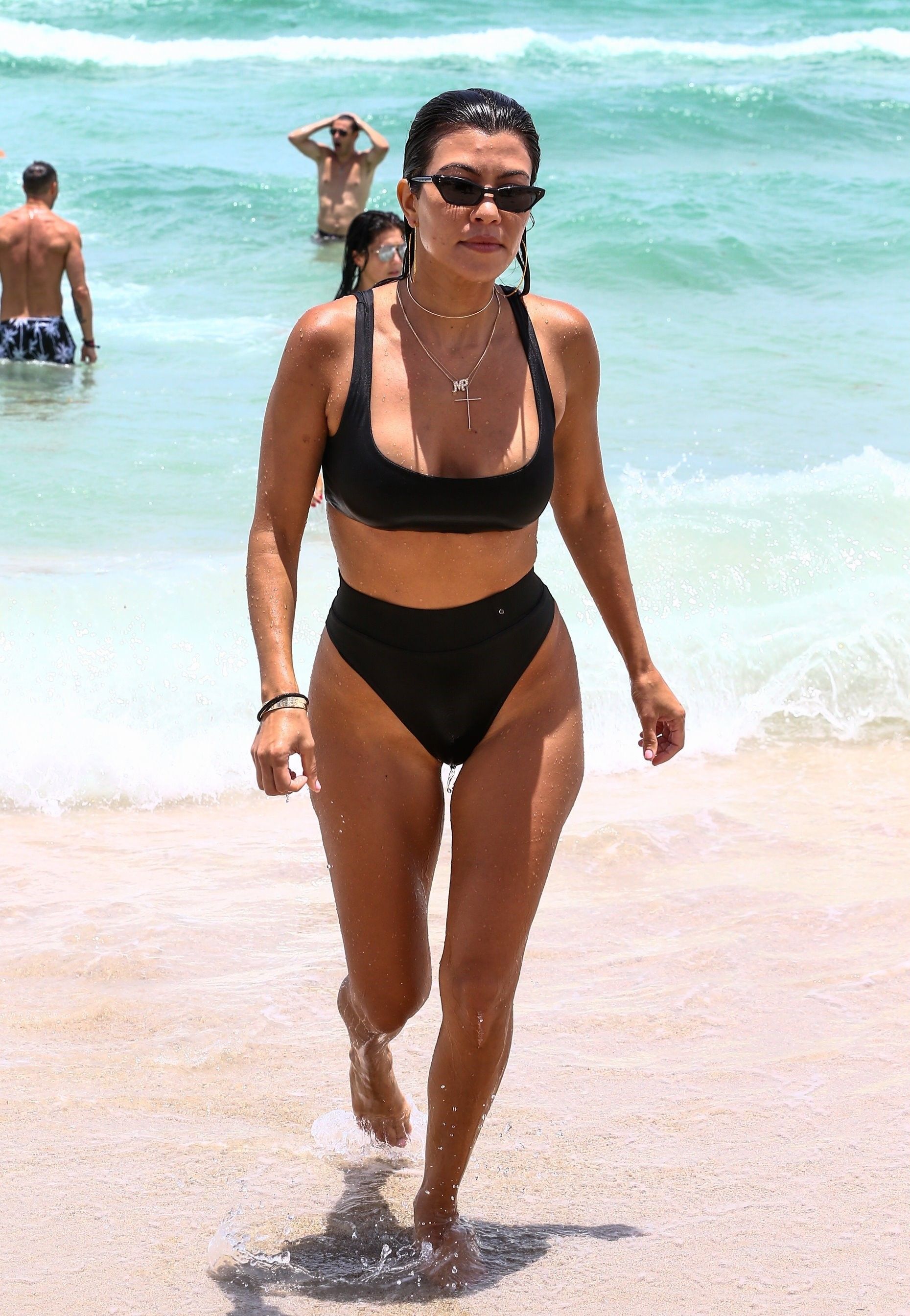 Kourtney Kardashian with Hailey Baldwin sexy bikinis at Miami Beach 358x HQ photos 294.jpg