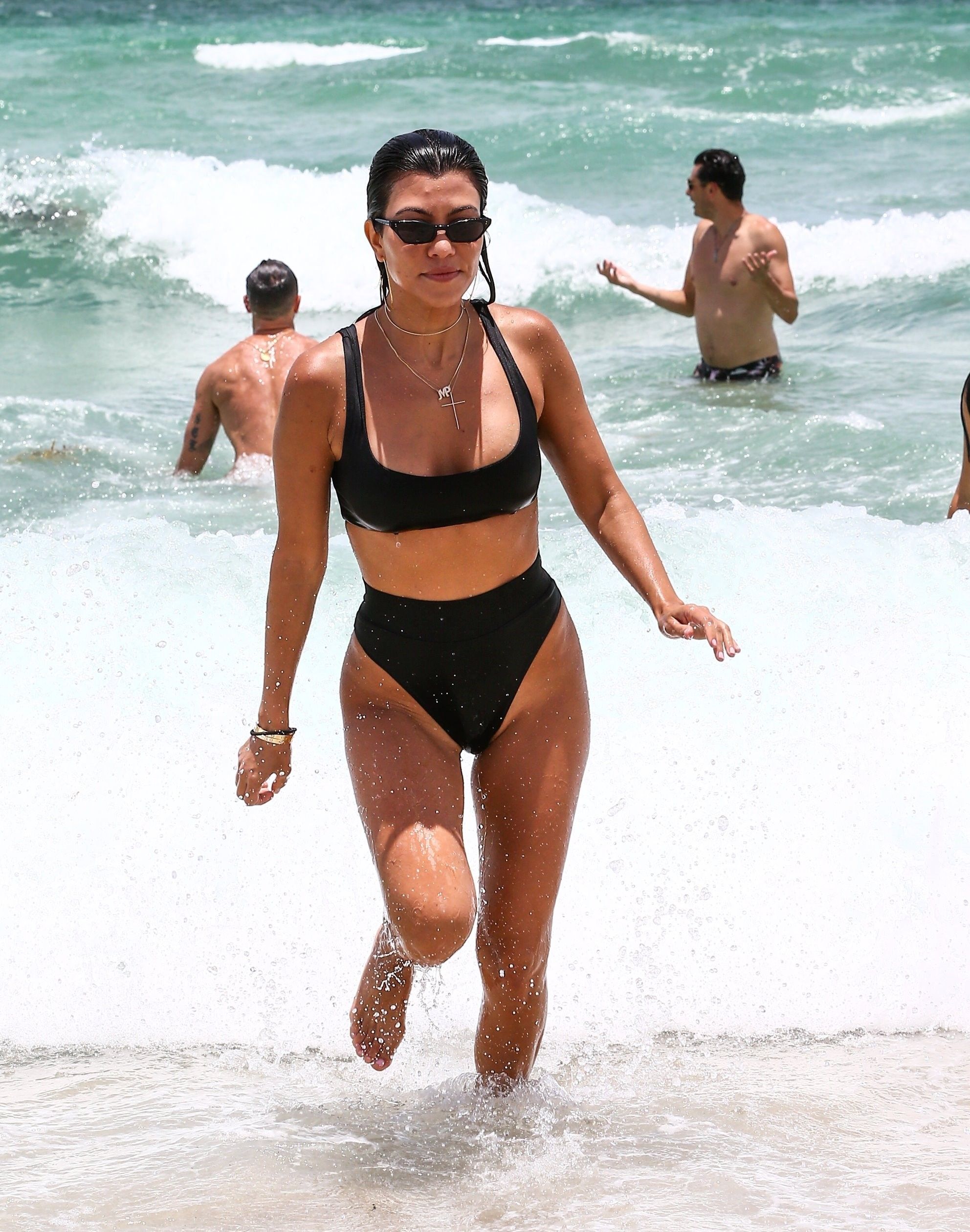 Kourtney Kardashian with Hailey Baldwin sexy bikinis at Miami Beach 358x HQ photos 289.jpg