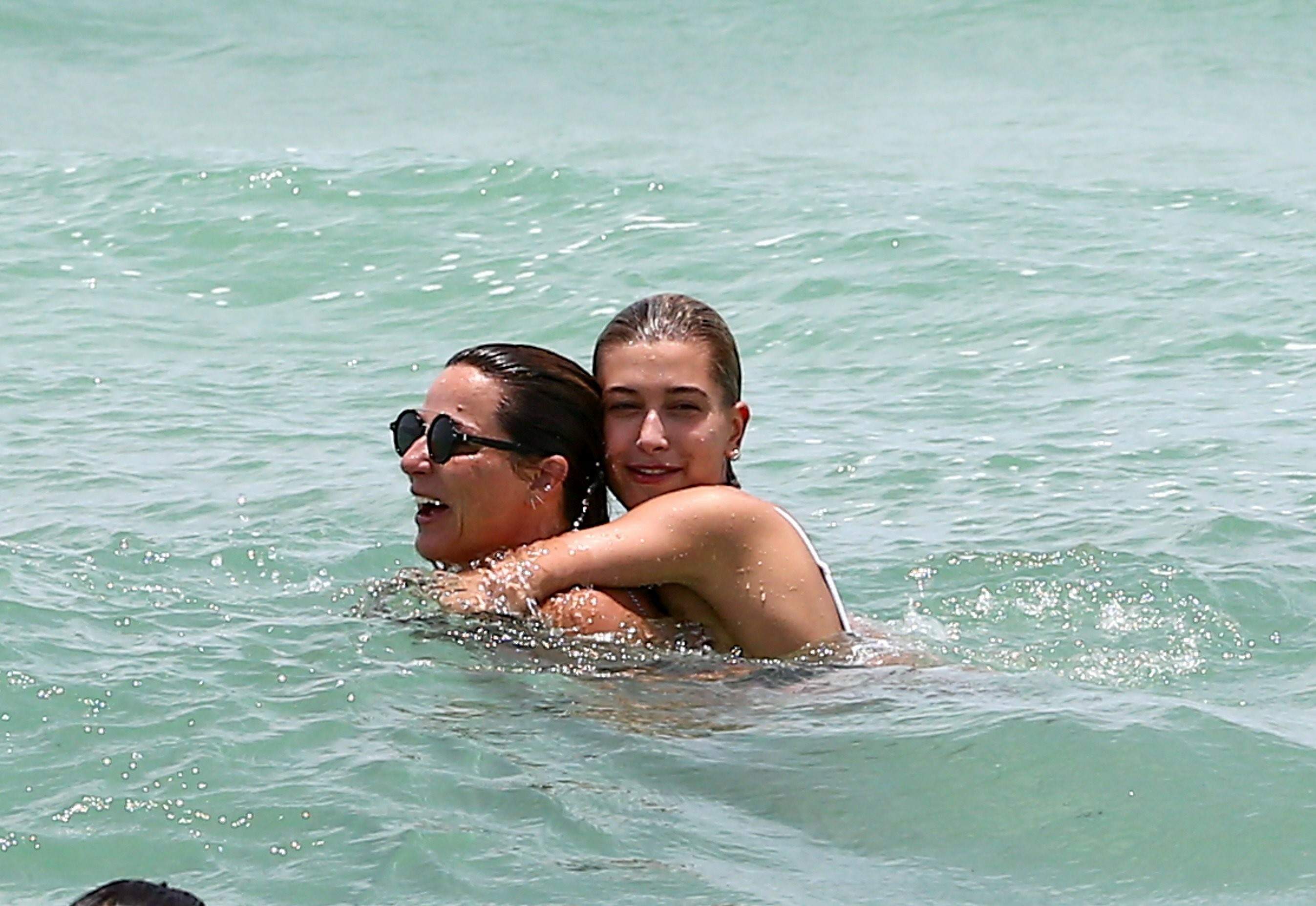 Kourtney Kardashian with Hailey Baldwin sexy bikinis at Miami Beach 358x HQ photos 190.jpg
