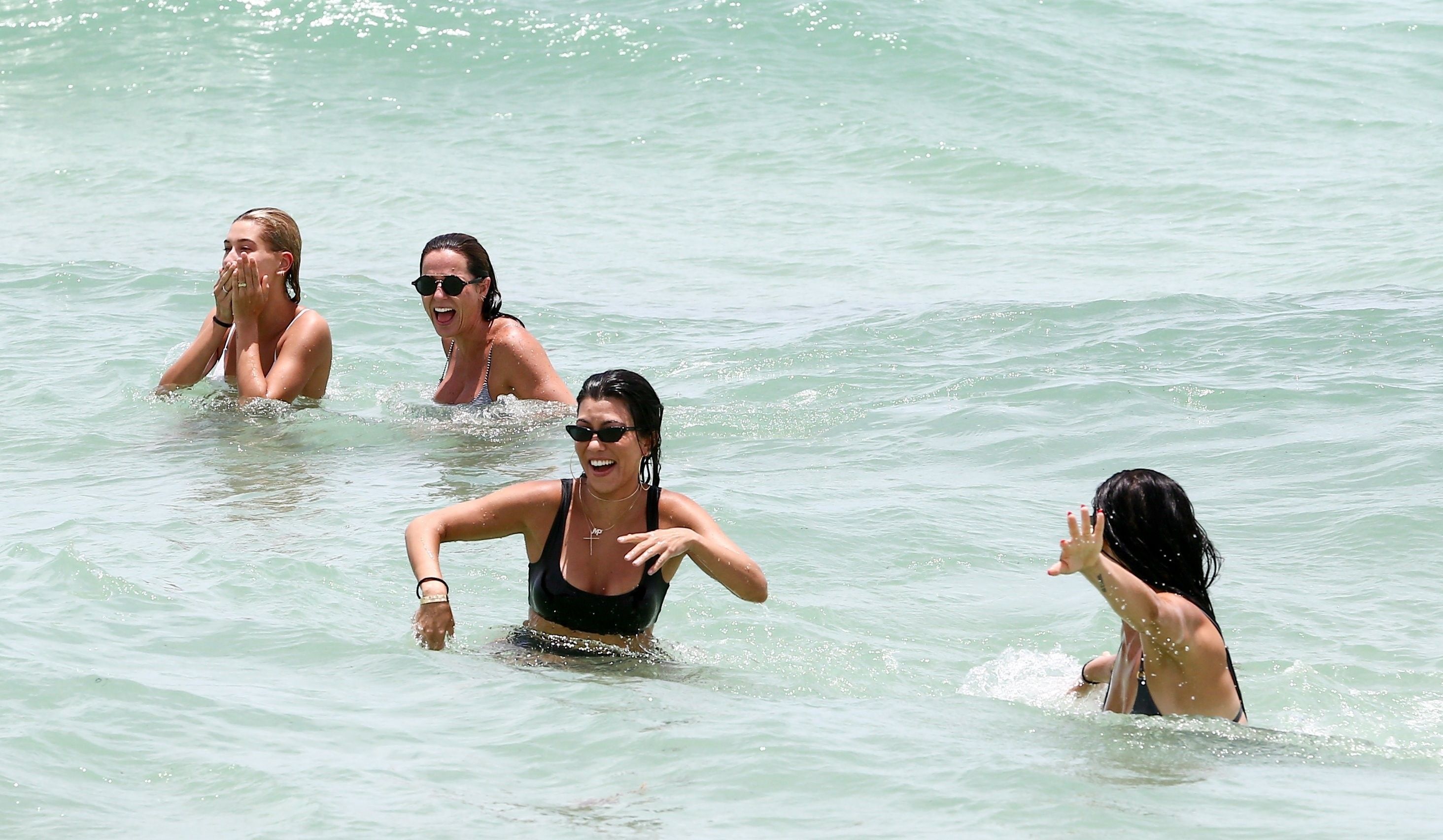 Kourtney Kardashian with Hailey Baldwin sexy bikinis at Miami Beach 358x HQ photos 297.jpg