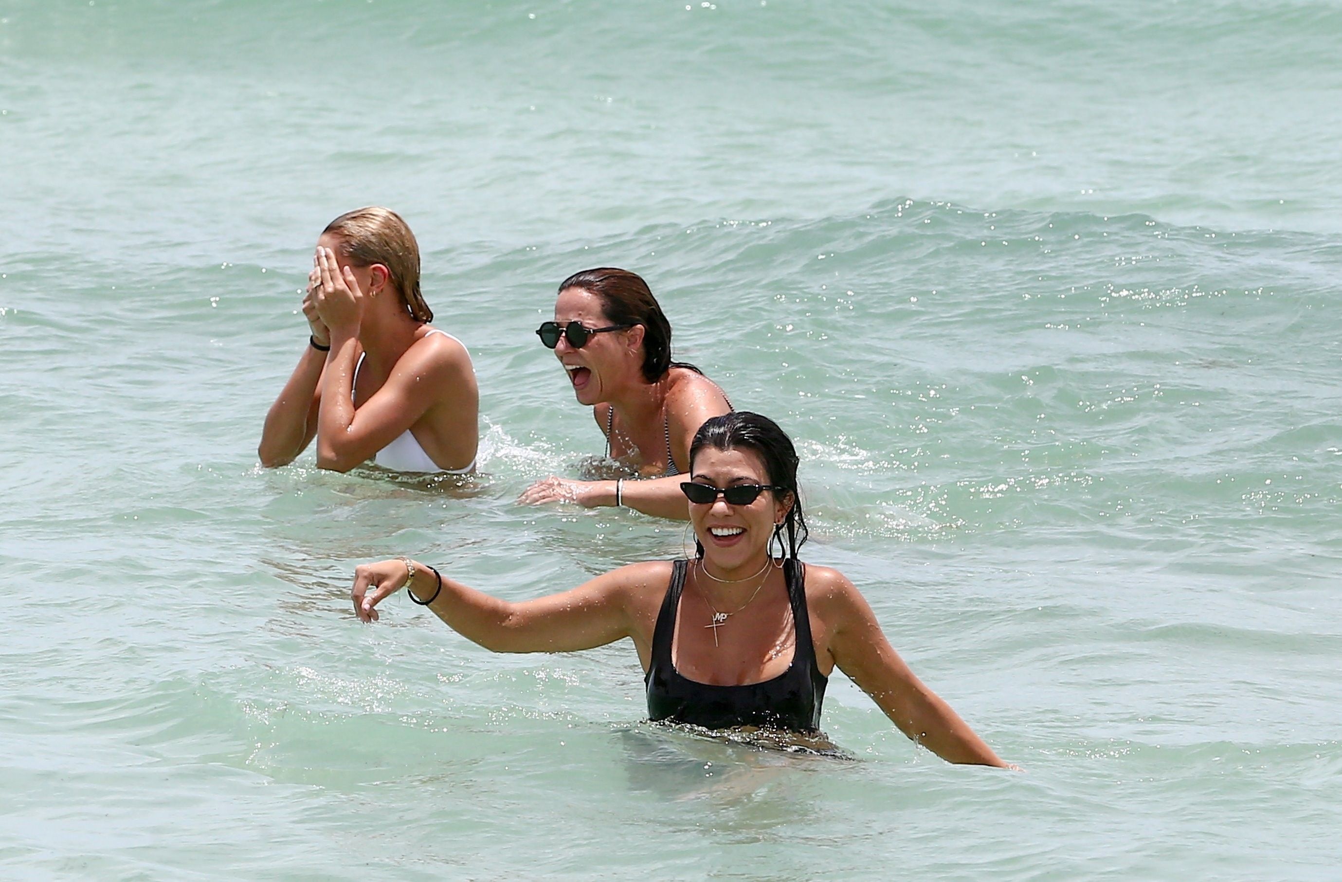 Kourtney Kardashian with Hailey Baldwin sexy bikinis at Miami Beach 358x HQ photos 295.jpg