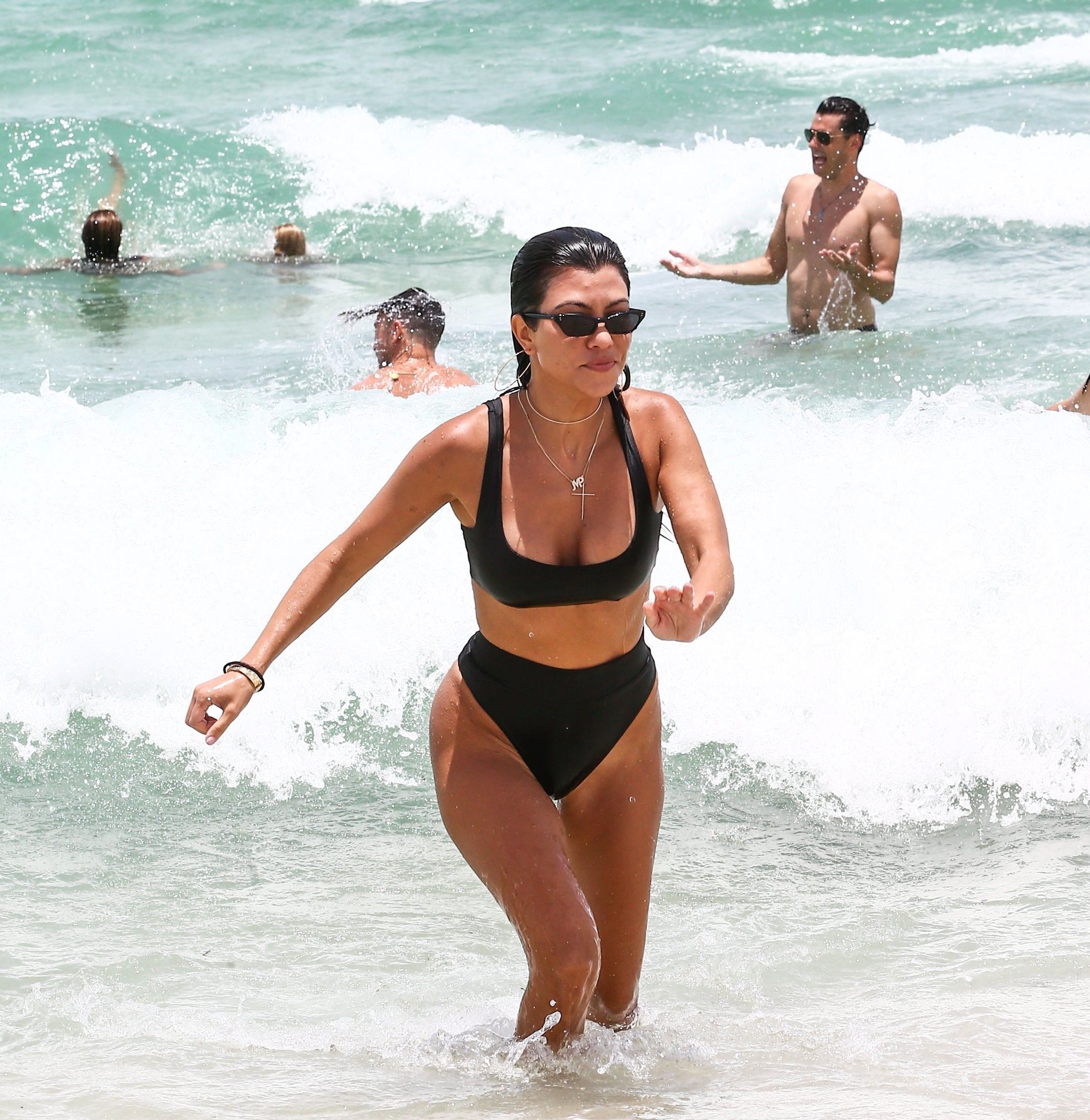 Kourtney Kardashian with Hailey Baldwin sexy bikinis at Miami Beach 358x HQ photos 299.jpg